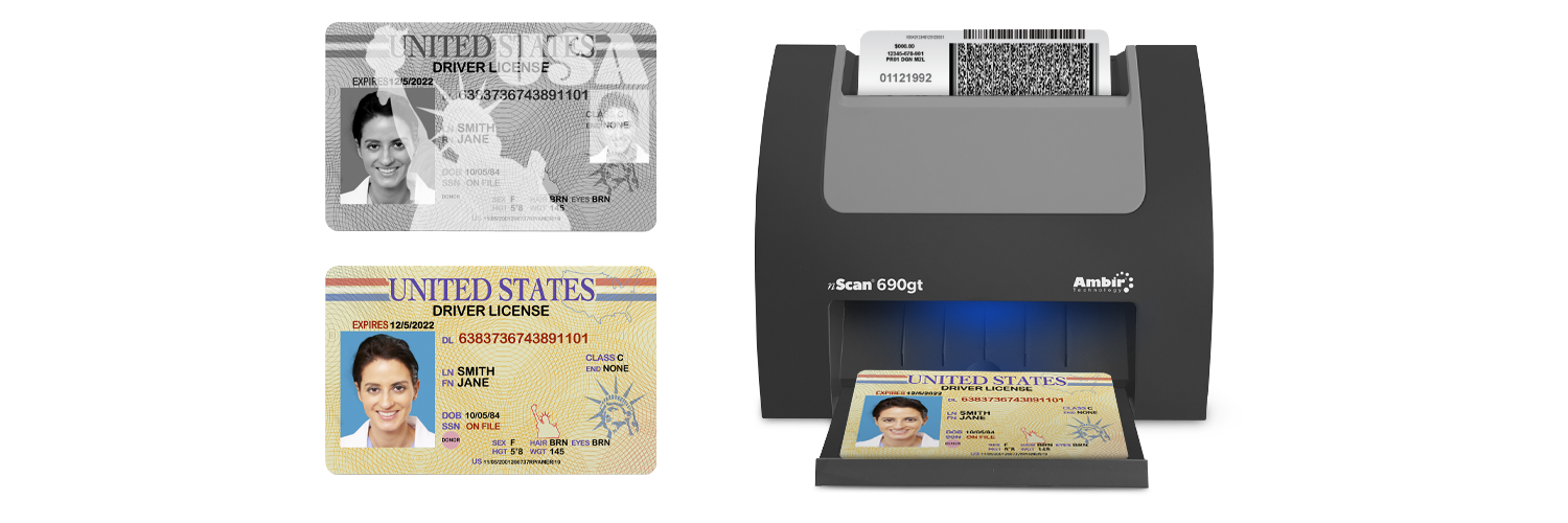 SCS690gt Duplex ID Card Scanner + ShadowWriter - ID scanning solution to  auto populate info. on any Windows or Webform.